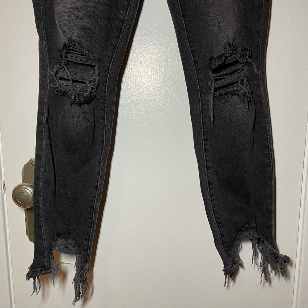 L'AGENCE High Line Skinny High Rise Jeans in Nighttime Destruct Size 26 - Picture 5 of 14